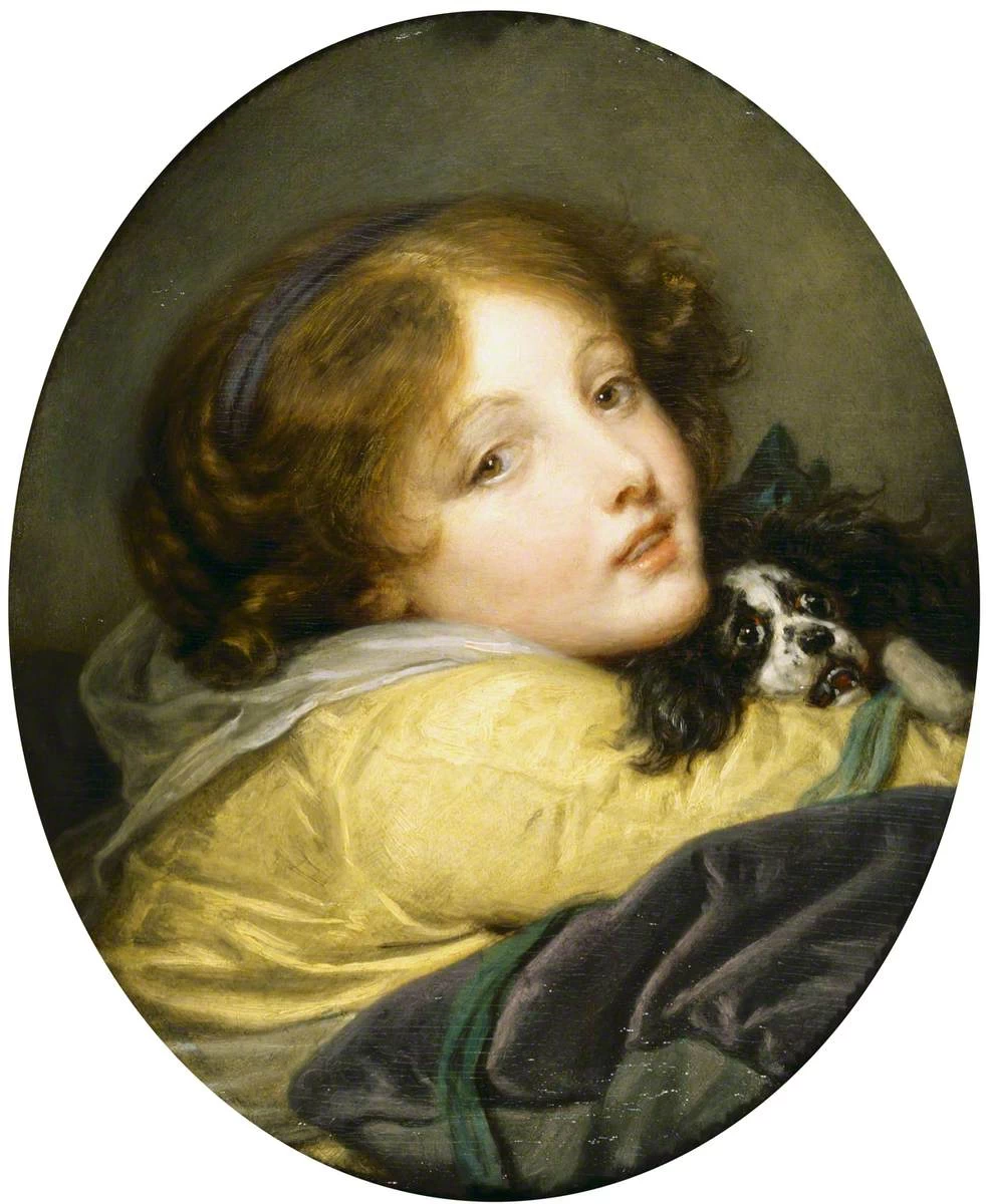 Busto di una ragazza che tiene uno spaniel - National Trust